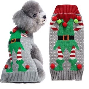 🎄Elf Dog Shirt Holiday Christmas Sweater Vest Size - XS NWOT